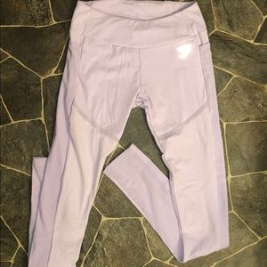 Lavender Mesh Gym Shark leggings
